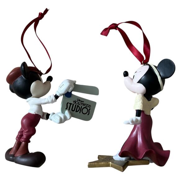 Disney Parks Hollywood Studios Mickey and Minnie 2-CT Ornaments - Picture 4 of 6